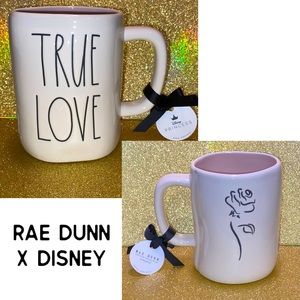 Rae Dunn x DISNEY Princess TRUE LOVE + Rose Double Sided Mug - NWT - limited ed.